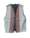 Vest Beige and multicolor embroidery