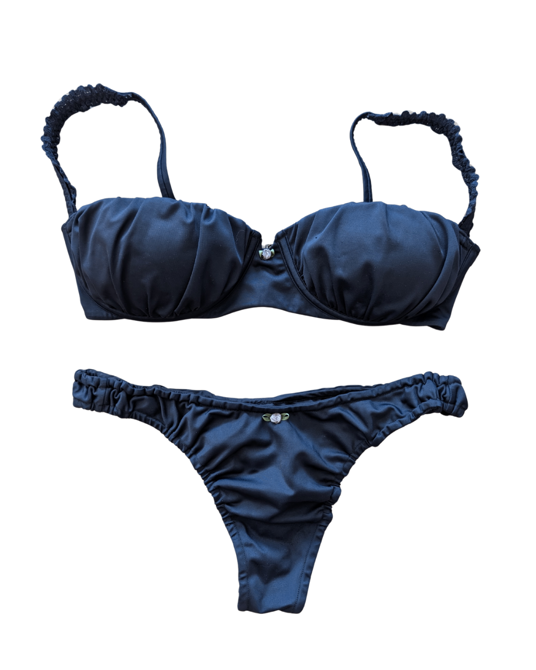 Four Three Seven Black Bikini - M