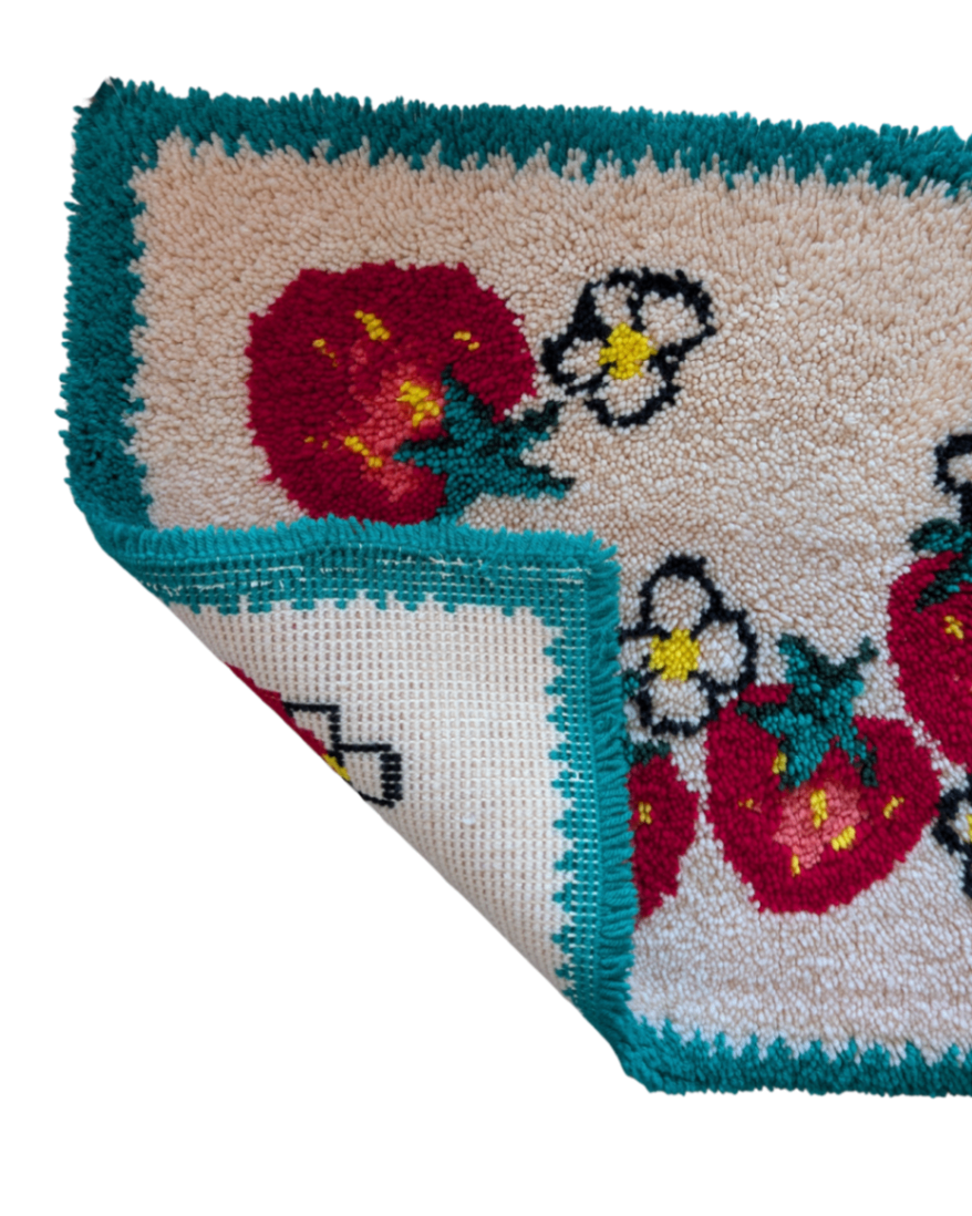 Vintage Strawberry Rug 28"x53"