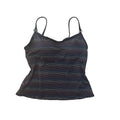 Swim Top Black with multicolored stripes - M