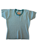 Knit T-Shirt Green and white - M
