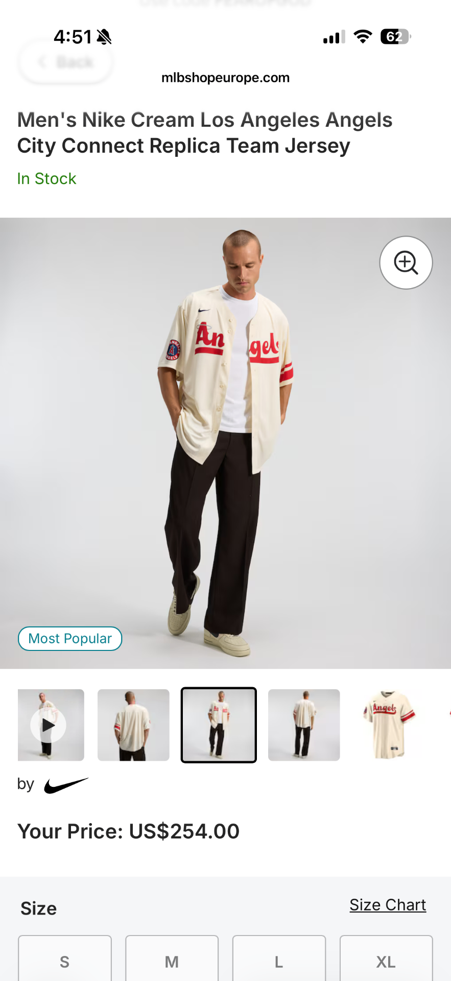 Cream/Off-white with red accents Nike Jersey M ($254 New)