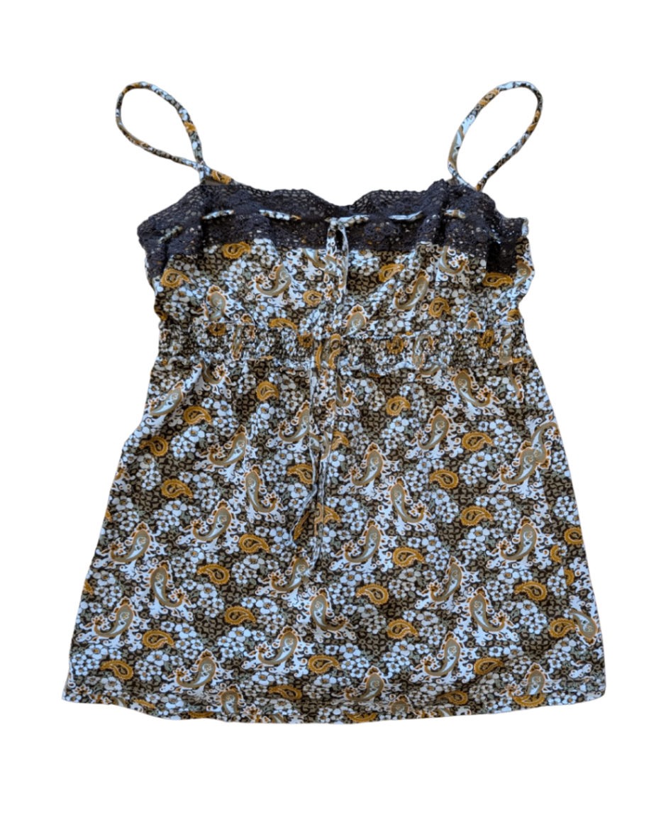 Paisley Floral Print Tank - S