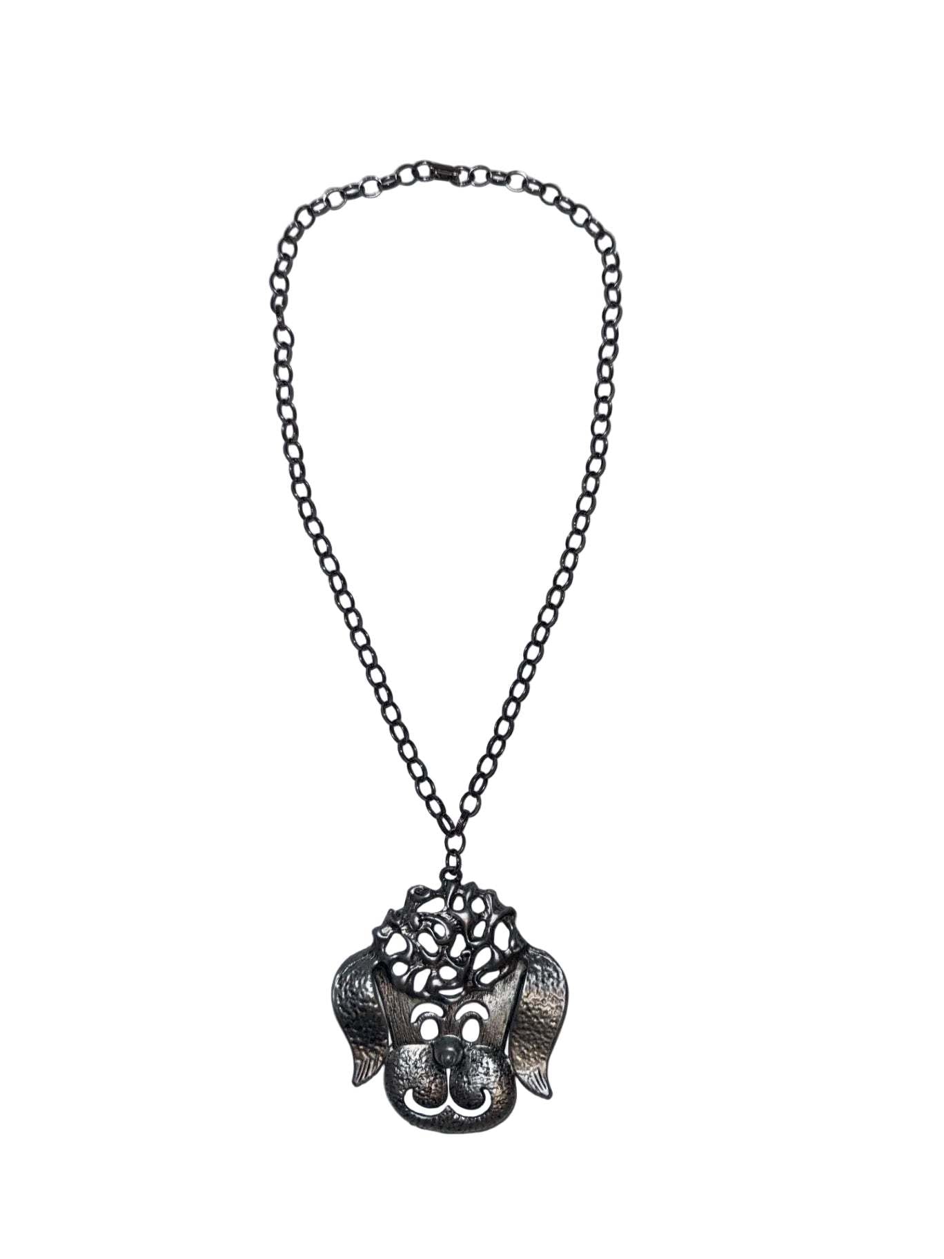Top Dog Poodle Pewter Necklace