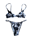 Twiin Cow Print Bikini - XS