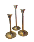 Brass Candle Holders (3 Piece Set)