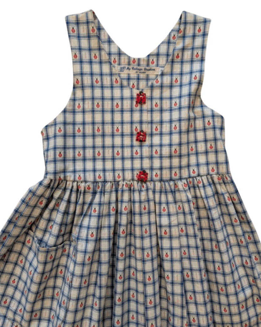 Vintage Handmade Lady Bug Dress (Marks)