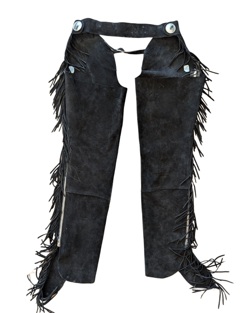 Black Suede Chaps - M