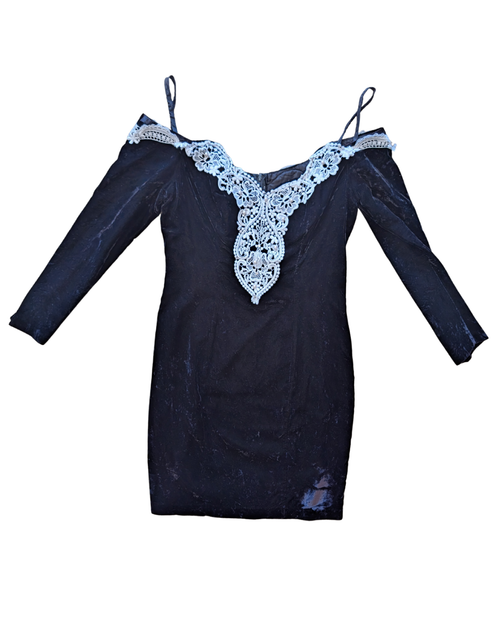 80's Zum Zum Velvet Dress -M