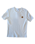 AJ Reclaimed Ribbed White Tee - M