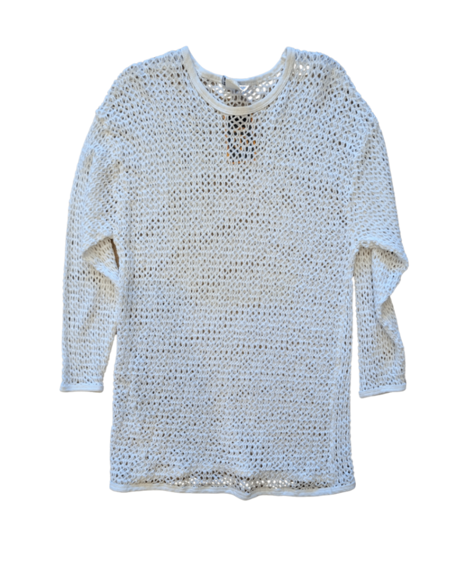 Vintage White Knit Cover Up