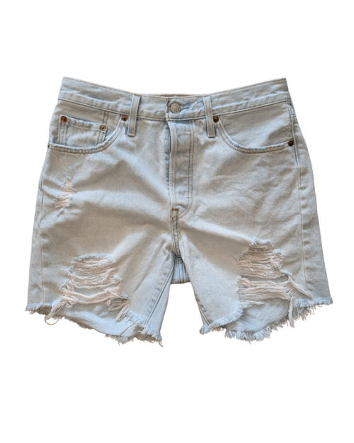 501 Levi Light Wash Shorts (28)