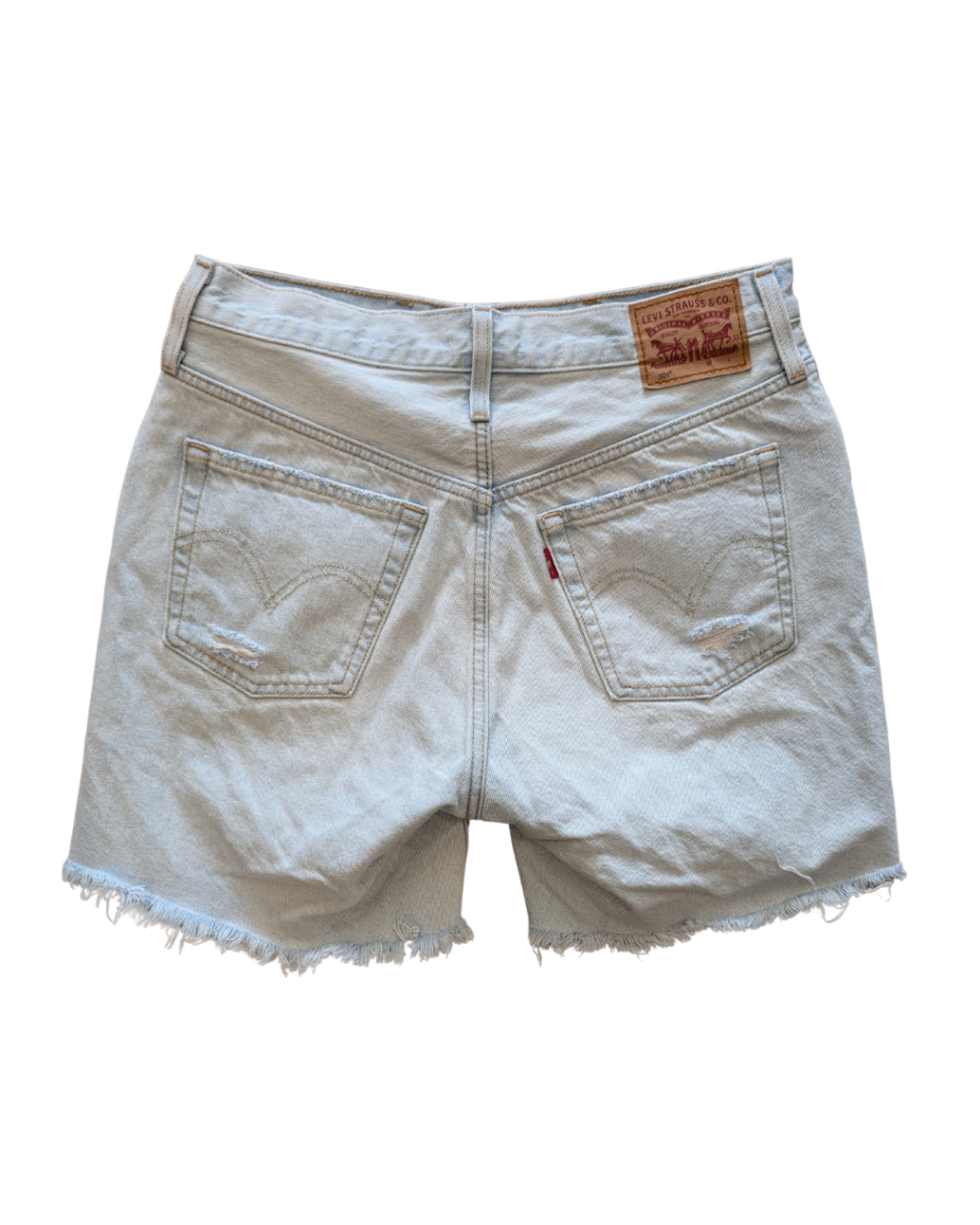 501 Levi Light Wash Shorts (28)