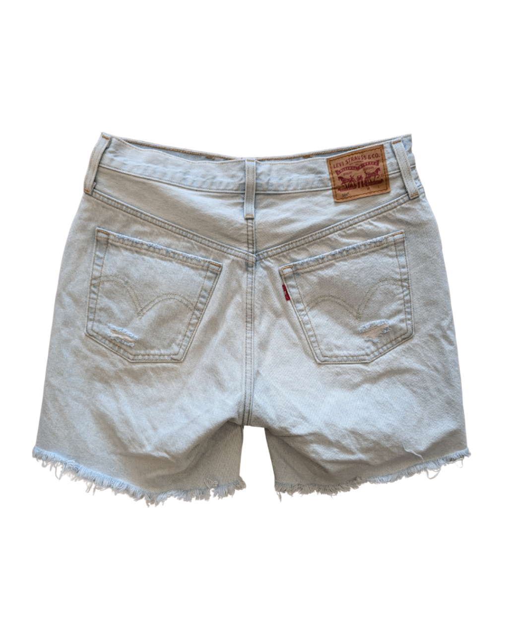 501 Levi Light Wash Shorts (28)