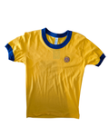 AJ Reclaimed Yellow Ringer Baby Tee - M
