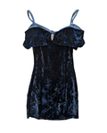 Vintage Black Velvet Dress (9)