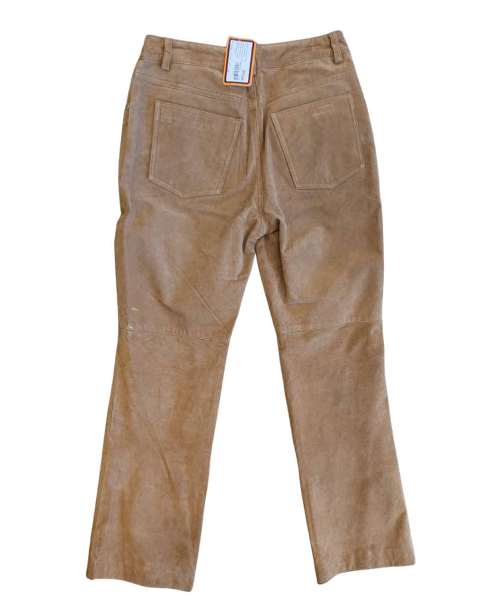 Vintage Tan Suede Pants (25P) (30"W, 10"R, 29"I)