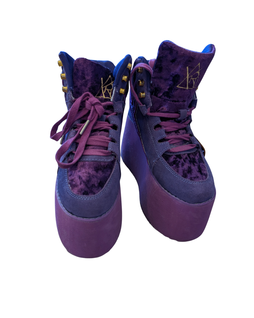 YRU Purple Platform Boots 7