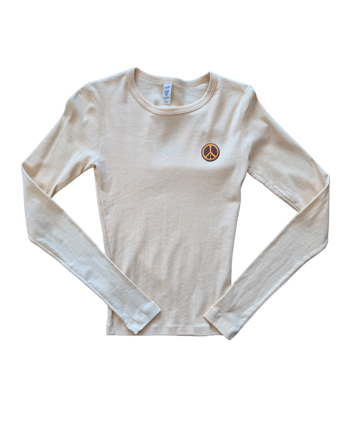 AJ Reclaimed Tan Ribbed LS - XS