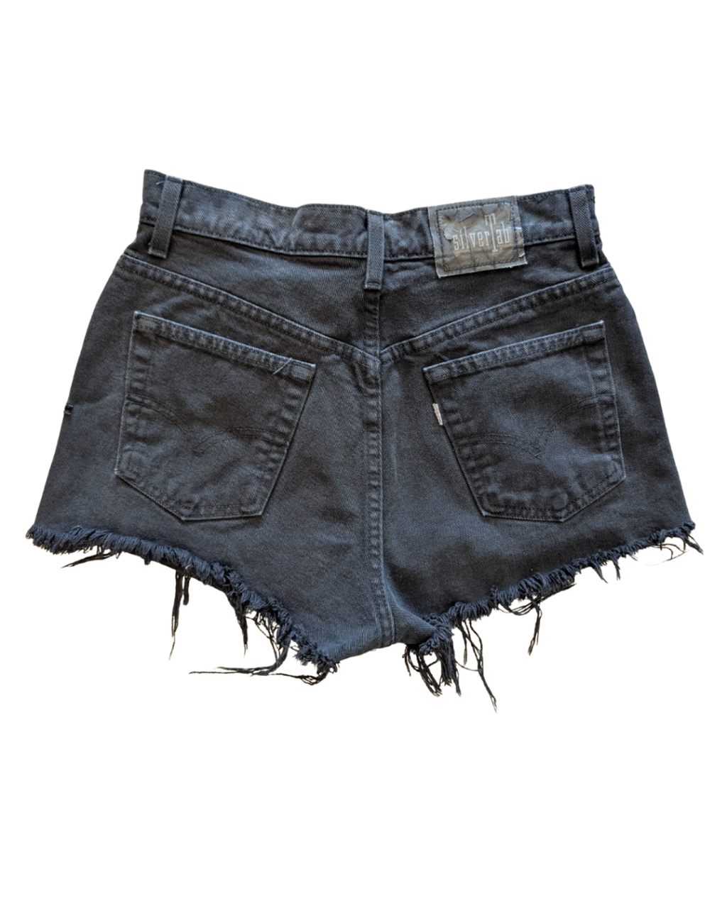 Silver Tab Black Levi Shorts (27) (28"W, 11"R)