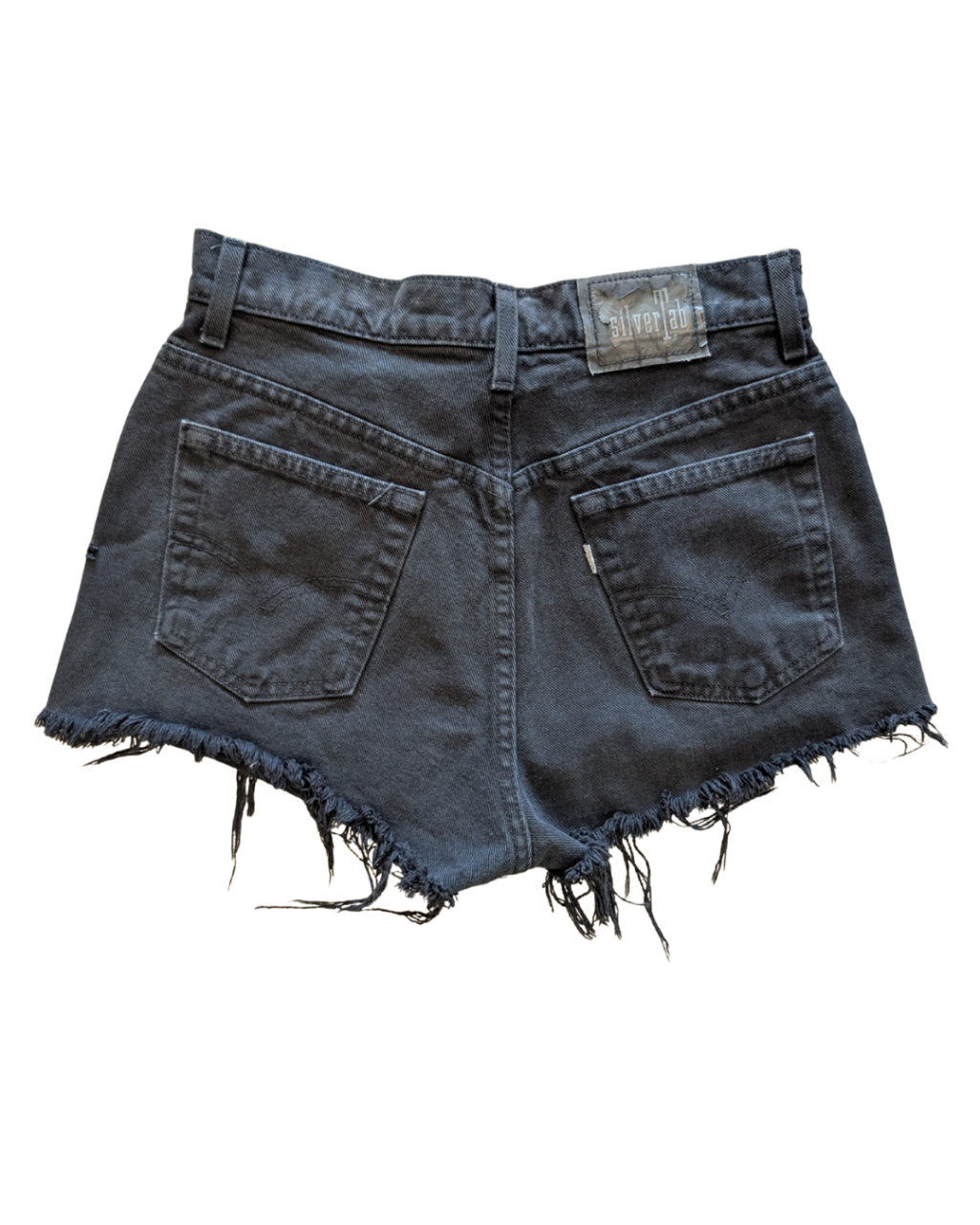 Silver Tab Black Levi Shorts (27) (28"W, 11"R)