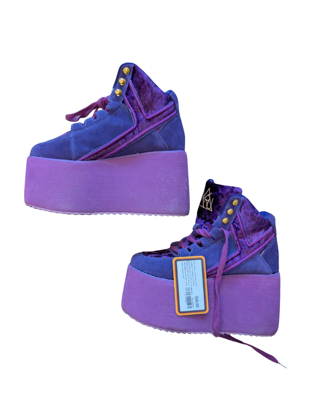 YRU Purple Platform Boots 7