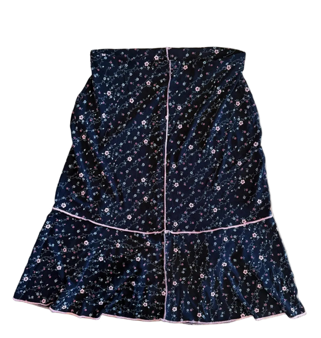 Black Floral Skirt — M