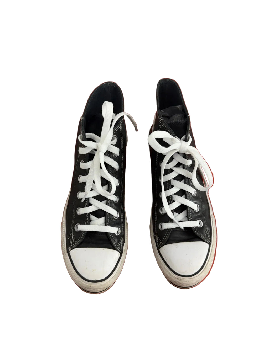 Black Converse Shoes Leather Converse — 5.5