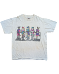 Vintage Cycling Cats Tee (L)