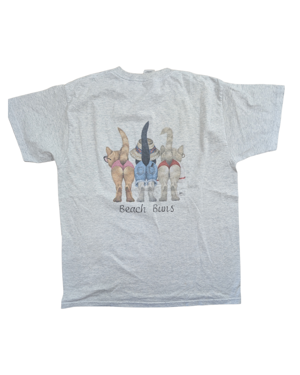 Vintage Beach Bum Cats Tee (L)