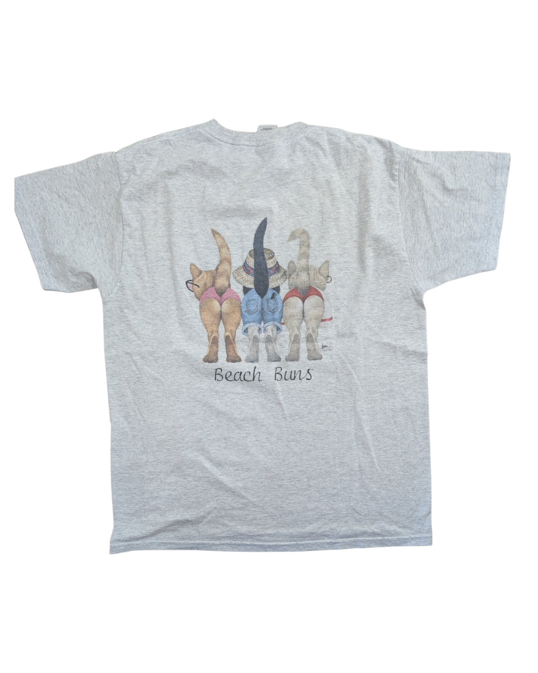 Vintage Beach Bum Cats Tee (L)