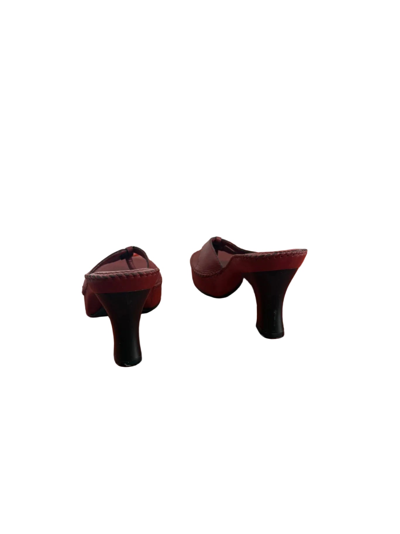 Burgundy MIA Leather Heels — 6½