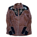 Brown Western Button Up — L