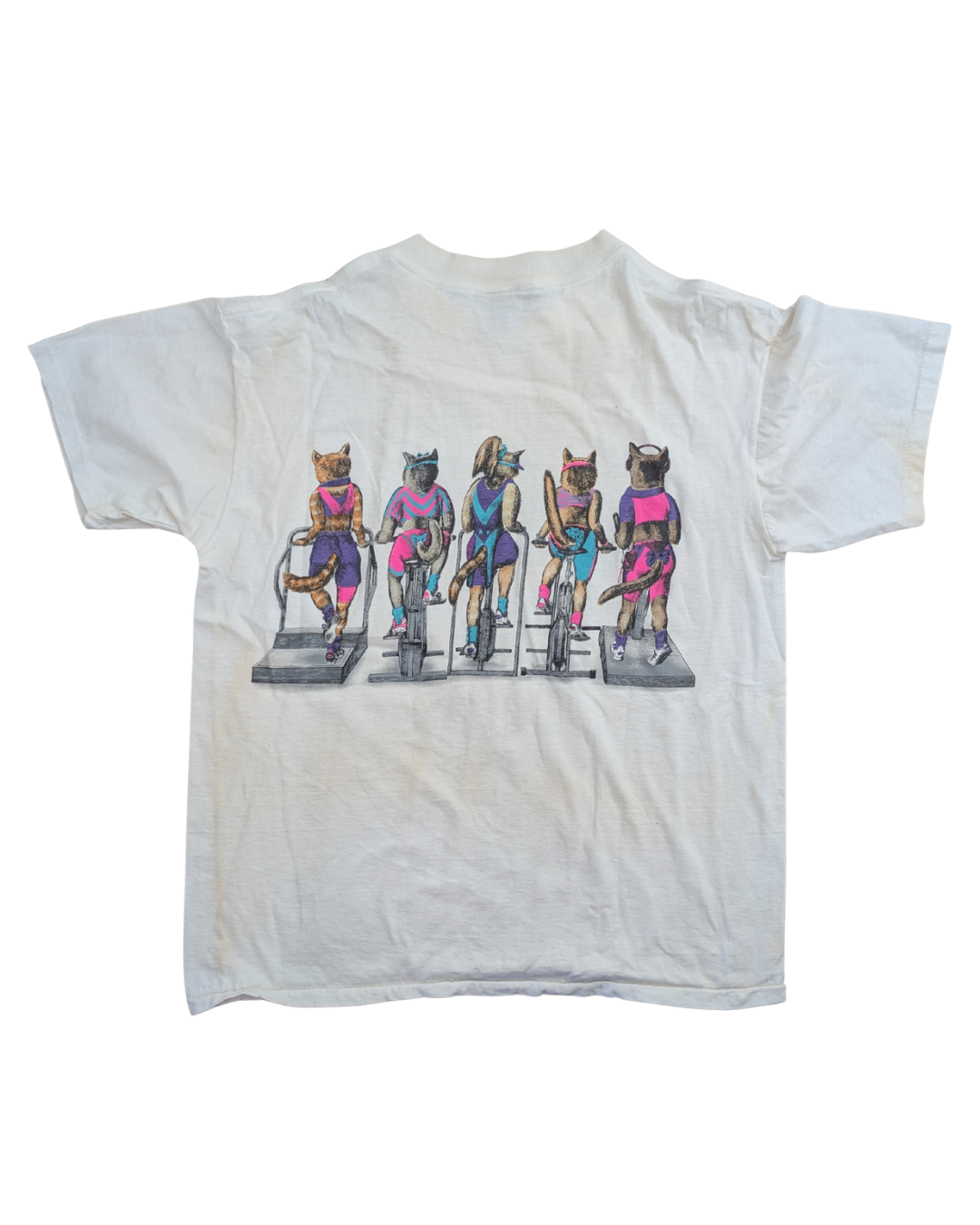 Vintage Cycling Cats Tee (L)