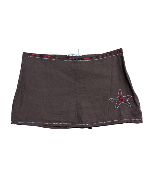 Beaded Brown Starfish Skort (M)