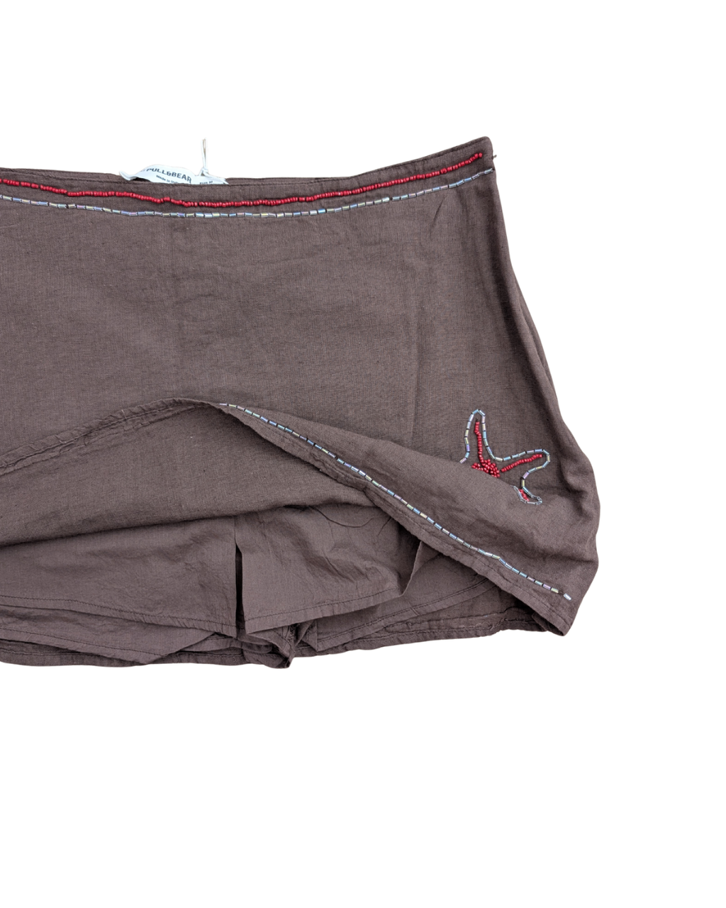 Beaded Brown Starfish Skort (S)