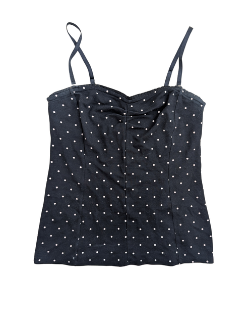 Black and White Polka Dot Tank (S)