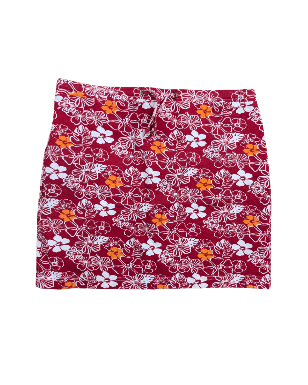 Vintage Red Floral Skirt (S)