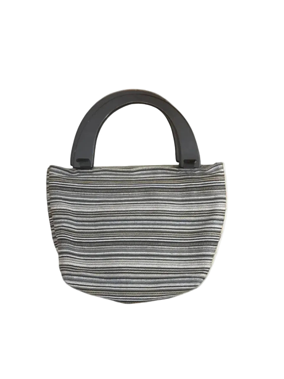 Striped Bag Wood Handles