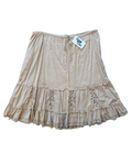 100% Cotton Tan Embroidered Skirt - 14/16