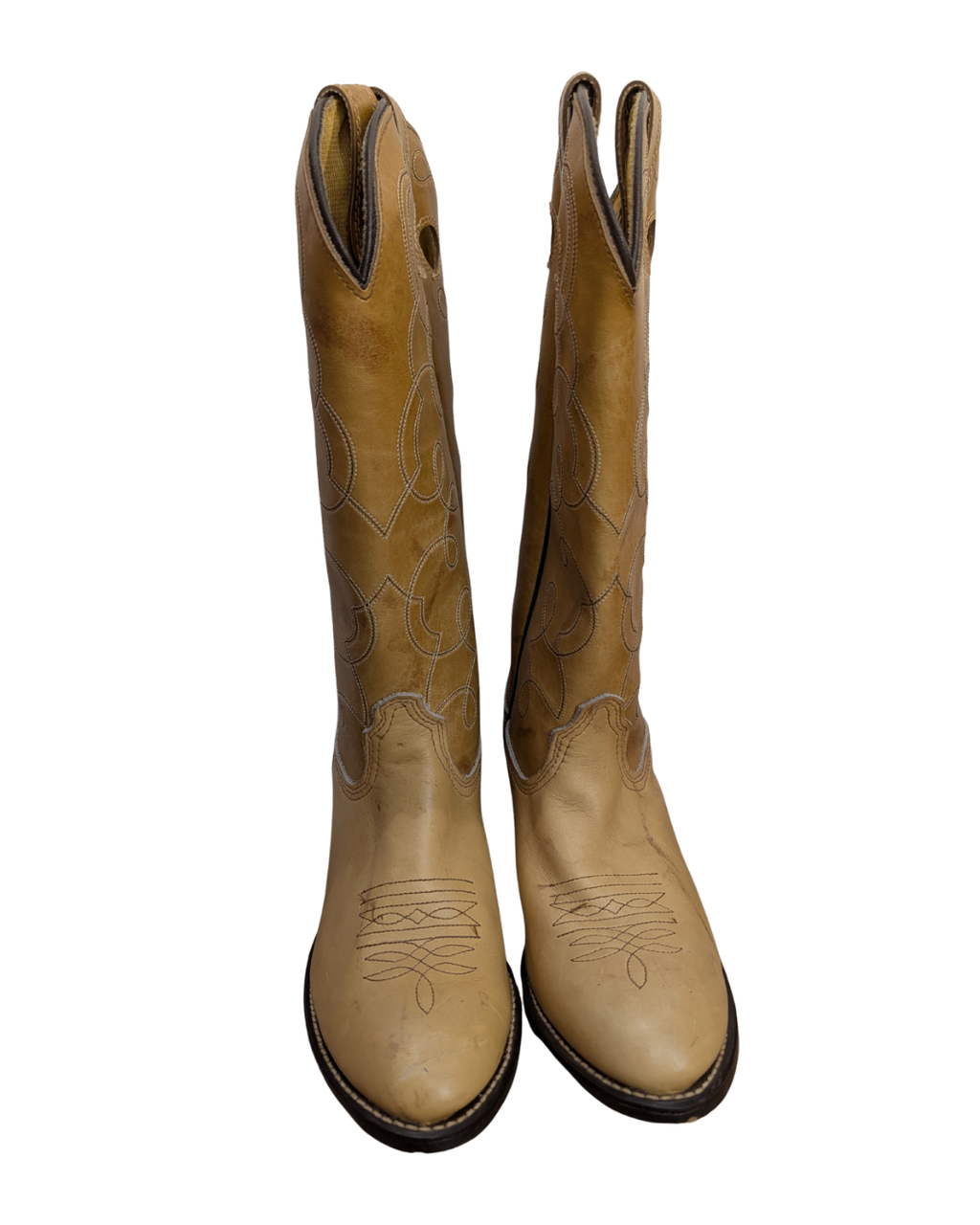 Vintage Acme Marbled Tan Cowboy Boots - 6D