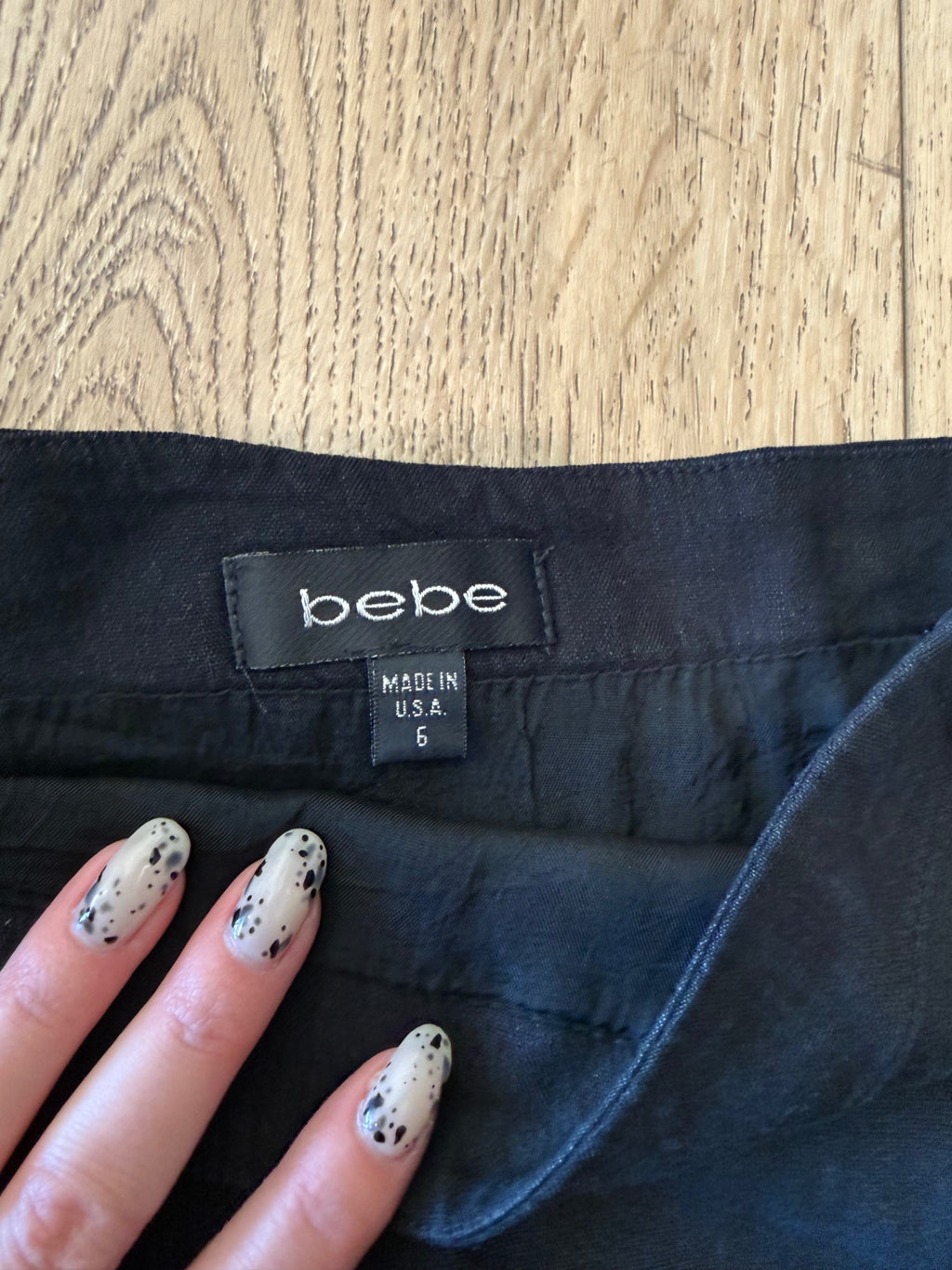 Black BEBE Ruffle Skirt — 6