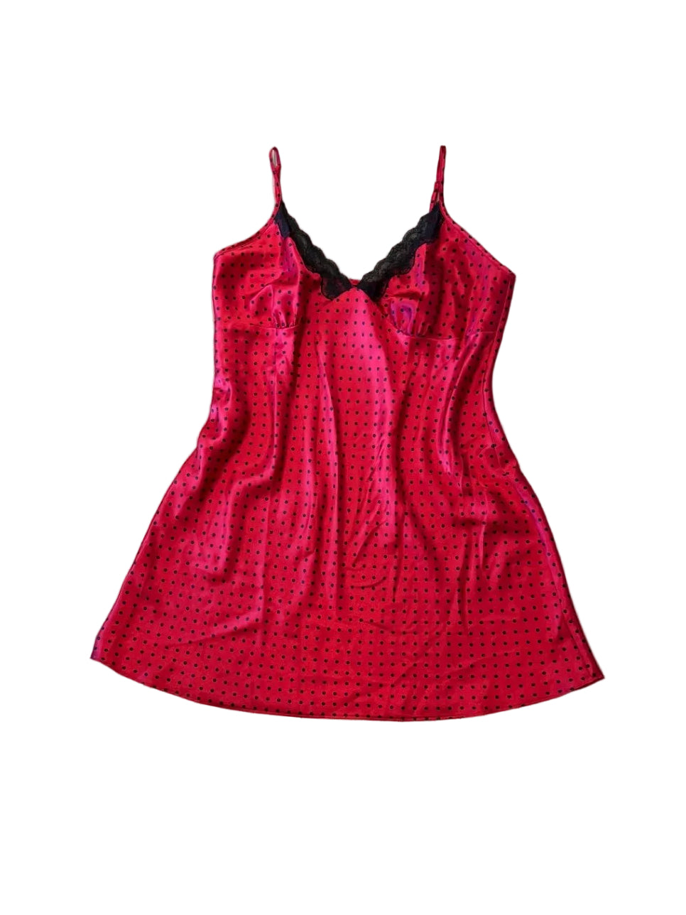 Ladybug Red/Black Slip Dress — XL