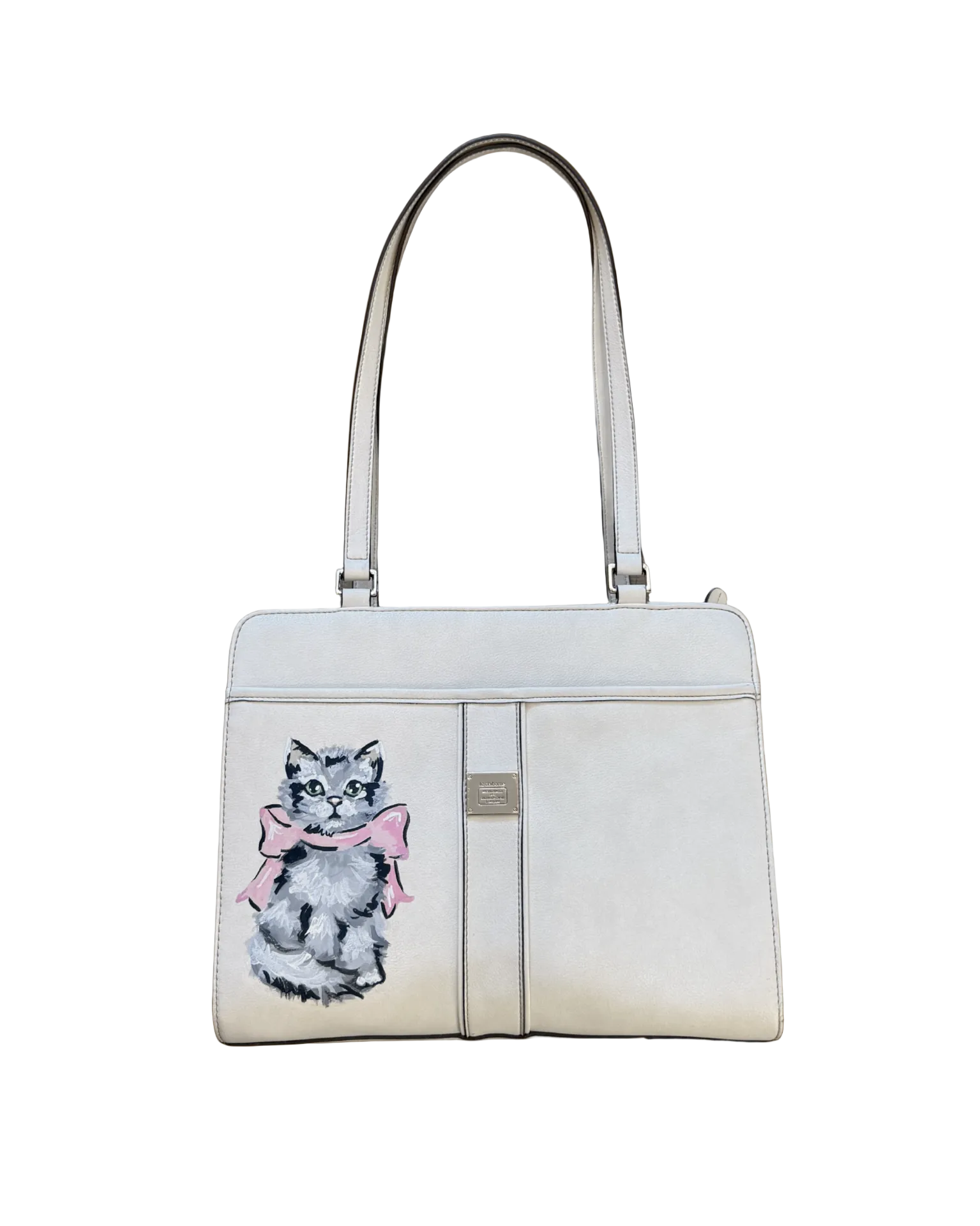 Kitten Hand Painted Leather Bag from Liz Claiborne