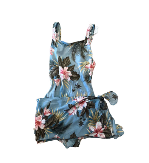 Blue Vintage Swimsuit & Skirt