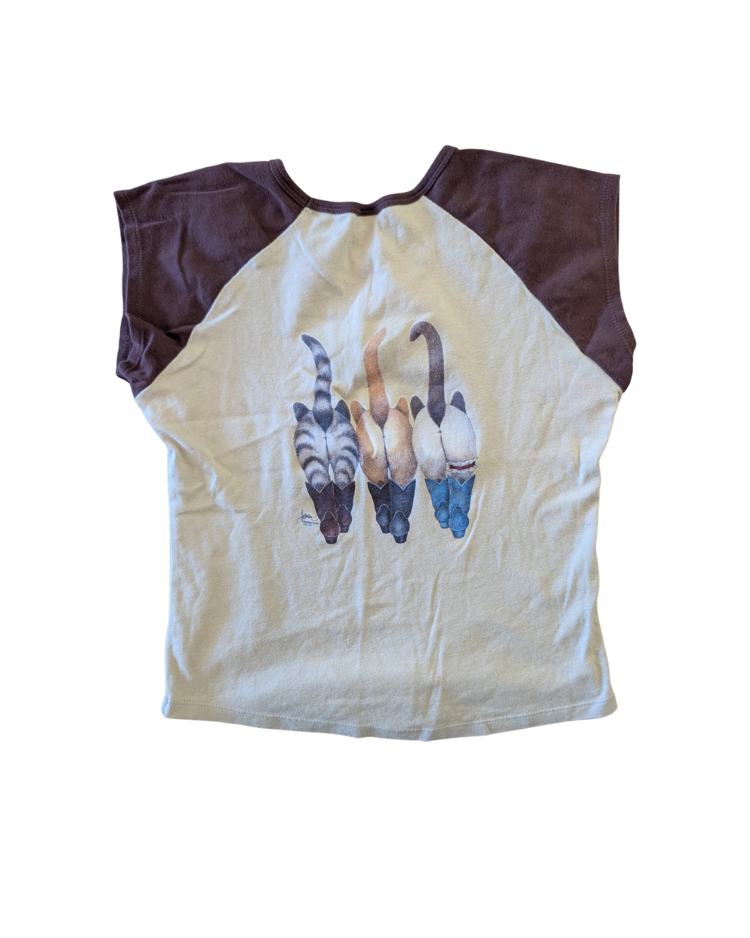 Tan/Brown Cowboy Cats SS Baby Tee - XL