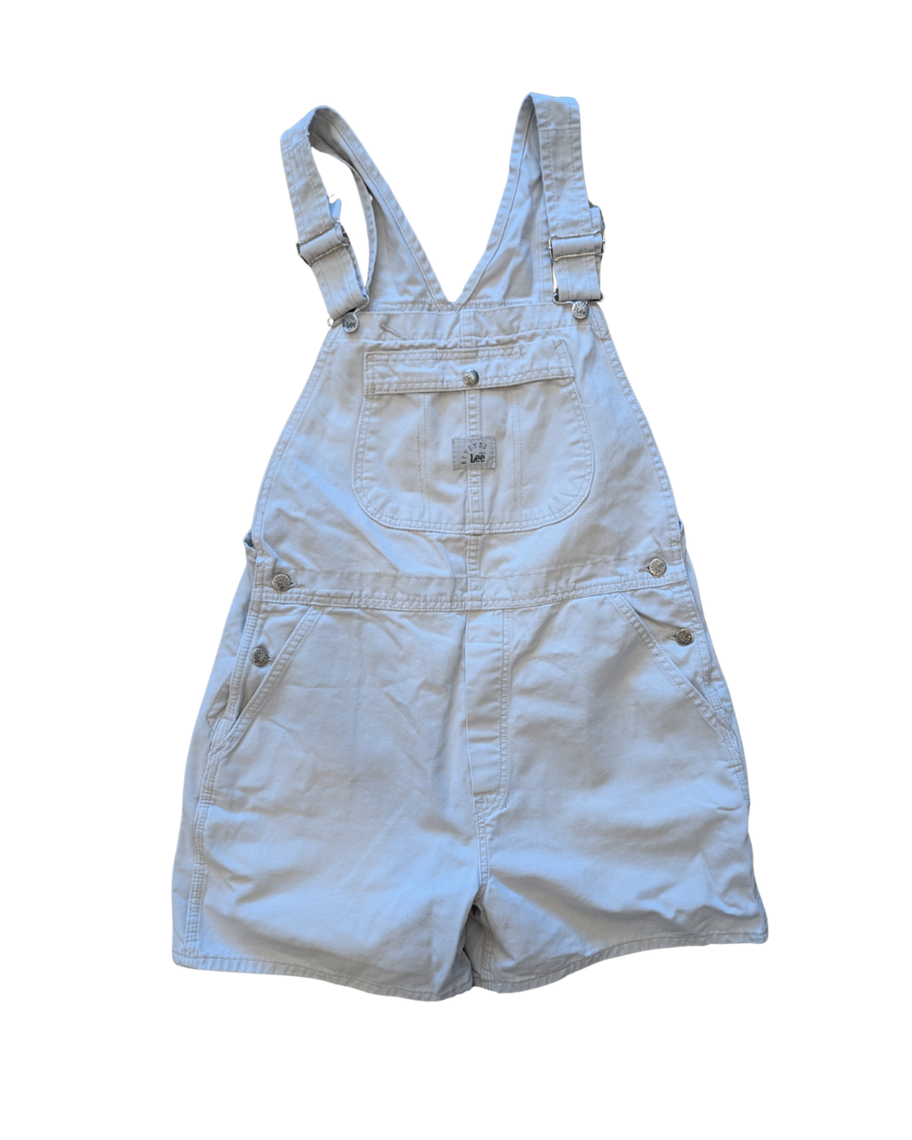 Lee Khaki Short Overalls - L