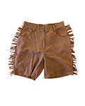 Vintage Tan Fringe Shorts - 26"W,11"R,6"I