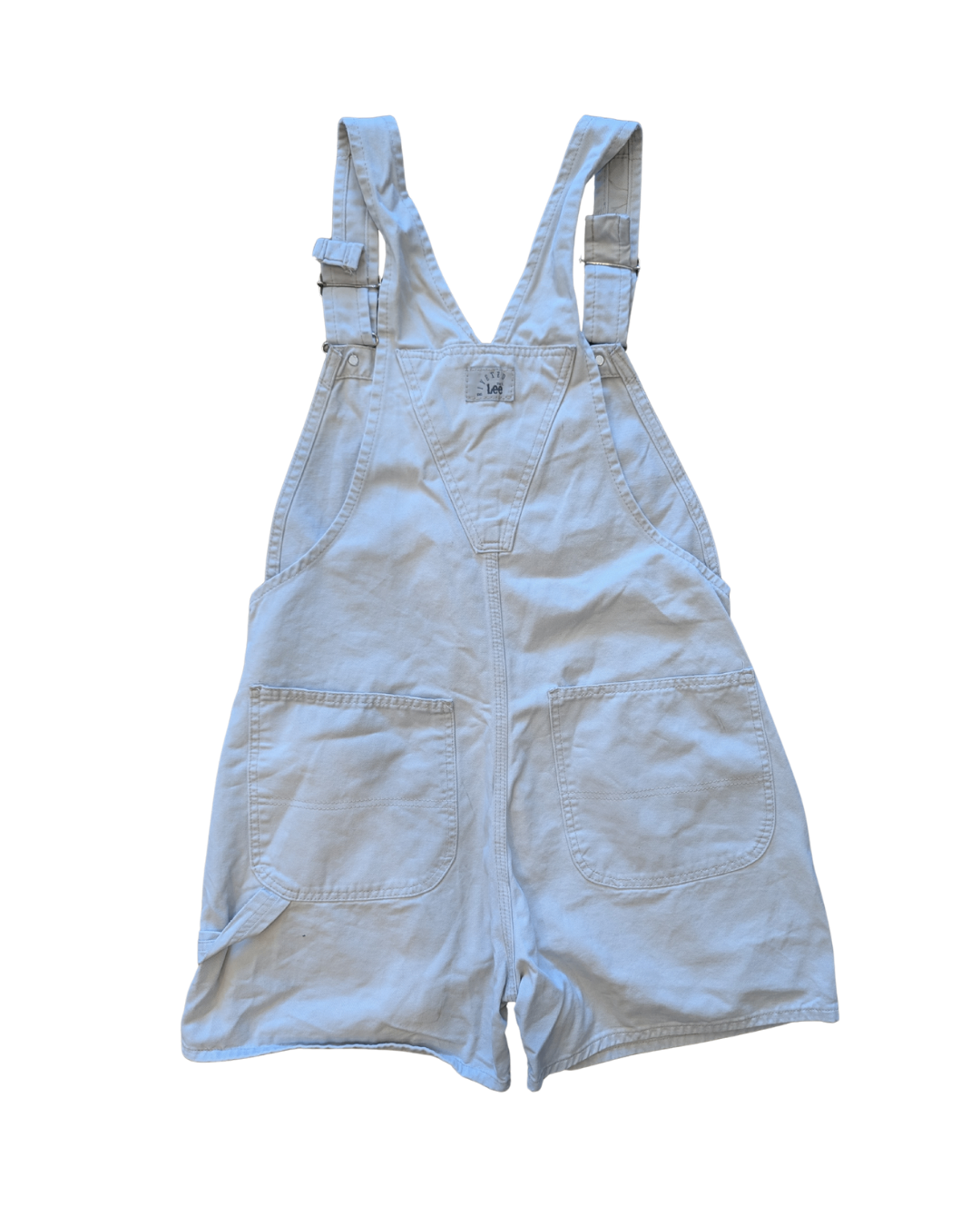 Lee Khaki Short Overalls - L