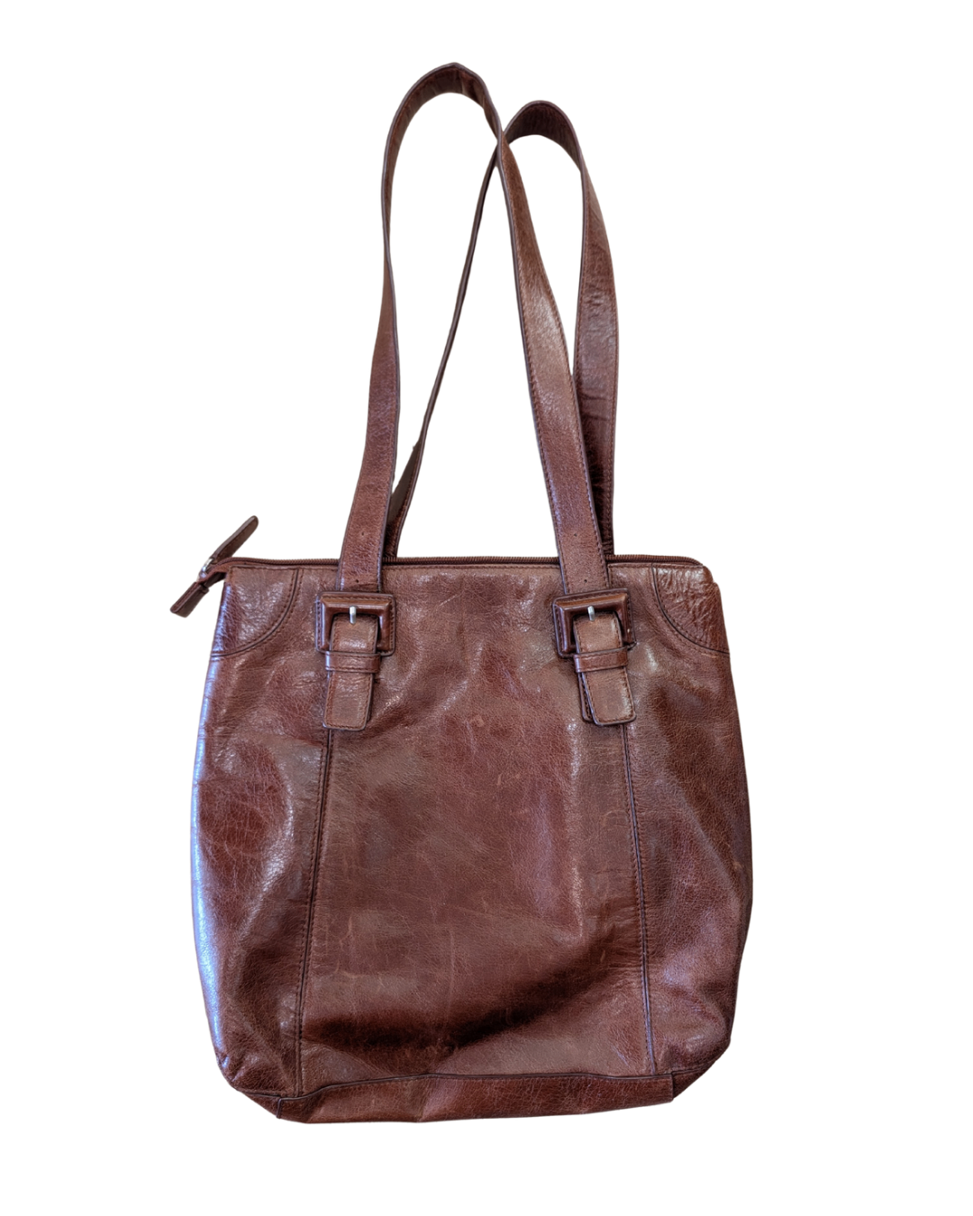Hand Painted Mushroom Brown Handbag